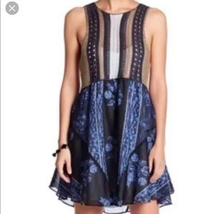 Free People Katie lines Crochet dress XS